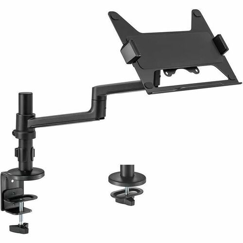 Neomounts Desk Mount for Notebook - Black - Height Adjustable - 1 Display(s) Supported - 29.5 cm to 43.9 cm (17.3") Screen