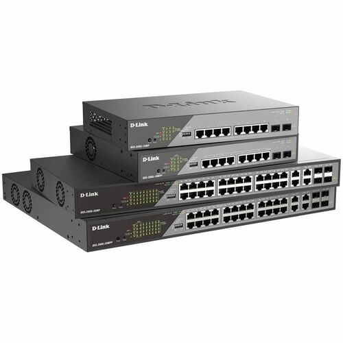 D-Link DSS-200G 28 Ports Ethernet Switch - Gigabit Ethernet - 10/100/1000Base-T, 1000Base-X - Modular - 4 SFP Slots - 579.