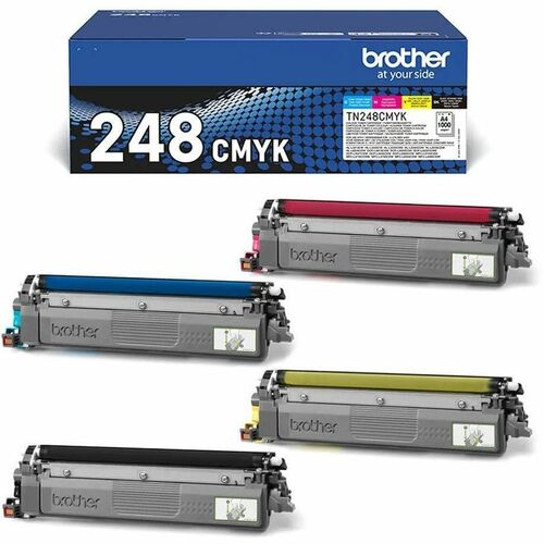 TN248CMYK TONER VALUE PACK. INCLUDES CYAN MAGENTA YELLOW AND