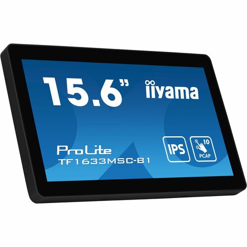 Moniteur LED à écran tactile iiyama ProLite TF1633MSC-B1 16" Class - 16:9 5 ms - 39,6 cm (15,6") Viewable - Dalle à Techno