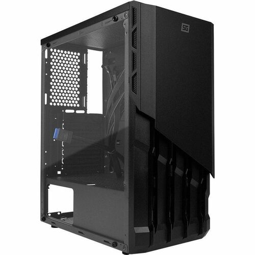 Vorago Gabinete para computadora gamer - ATX, ITX, Micro ATX, EATX Placa base admitida - Torre - Vidrio templado - 2 x Com