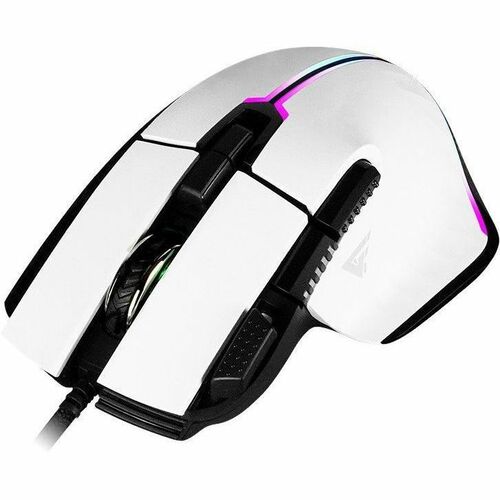 Ratón de juego Game Factor MOG602 - USB - Óptico - Blanco - Cable - 19000 dpi