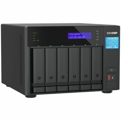 QNAP TVS-h674T-i5-32G SAN/NAS Storage System - Intel Core i5 i5-12400 Hexa-core (6 Core) 2.50 GHz - 6 x HDD Supported - 0 
