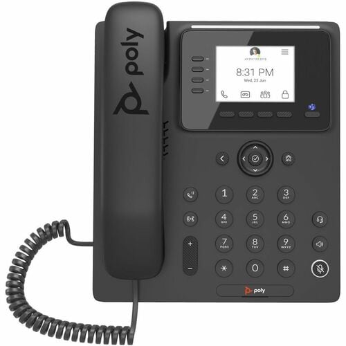 Poly CCX 350 IP Phone - Corded - Corded - Desktop, Wall Mountable - Black - VoIP - 2.8" LCD - 2 x Network (RJ-45) - PoE Ports