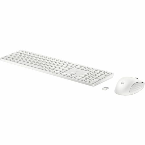 Tastiera e mouse HP 655 - USB Tipo A Stantuffo Wireless RF 2,40 GHz Tastiera - Bianco - USB Tipo A Wireless RF Mouse - 400