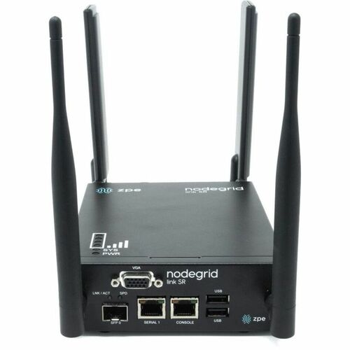 ZPE Nodegrid Link SR Link SR - 1 RJ45 Serial rolled, 1 ETH (PoE in), 1 SFP, 2 GPIO, 2 OUT, X86_64, 2-Cores, 4GB DDR3, Disk