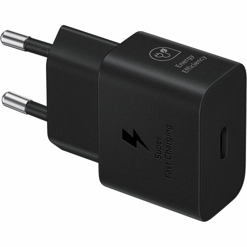 Samsung 25 W AC Adapter - Universal Adapter - For USB Type C Device, Smartphone - 120 V AC, 230 V AC Input - 5 V DC, 9 V D