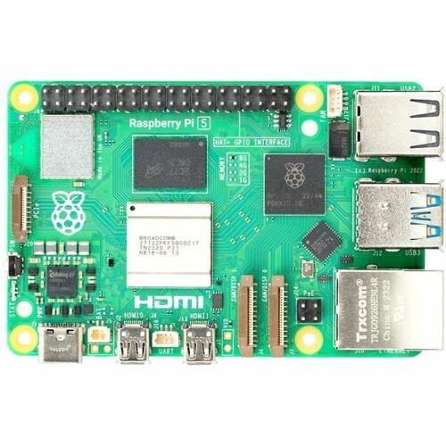 Raspberry Pi 5 Single Board Computer - Cortex A76 - Quad-core (4 Core) - 2.40 GHz - 4 GB - LPDDR4X - VideoCore VII - Wirel