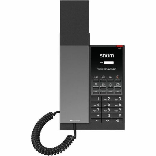 Snom HD350W Standard-Telefon - Wandmontierbar, Desktop - Rotguss-Schwarz - Freisprecheinrichtung - Hörhilfen-kompatibel