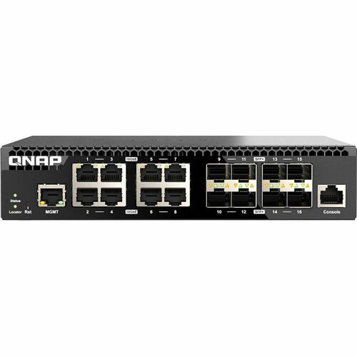 QNAP QSW-M3216R-8S8T 8.0 Ports Manageable Ethernet Switch - 10 Gigabit Ethernet - 2 Layer Supported - Modular - 80 W Power