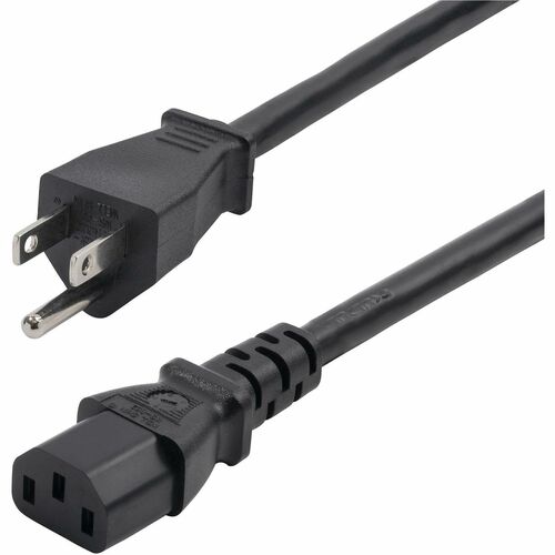 StarTech.com 8ft (2.4m) Computer Power Cord, NEMA 5-15P to IEC 60320 C13 AC Power Cable, 13A 125V, 16AWG, UL Listed - 6ft 