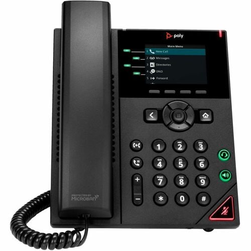 Poly VVX 250 4-Line IP Phone and PoE-enabled with Partner Poly+ 3years-PRC