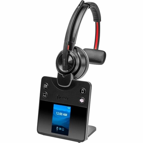 Poly Savi 8400 Office 8410 Wireless On-ear, Over-the-head Mono Headset - Black - Microsoft Teams Certification - Monaural 