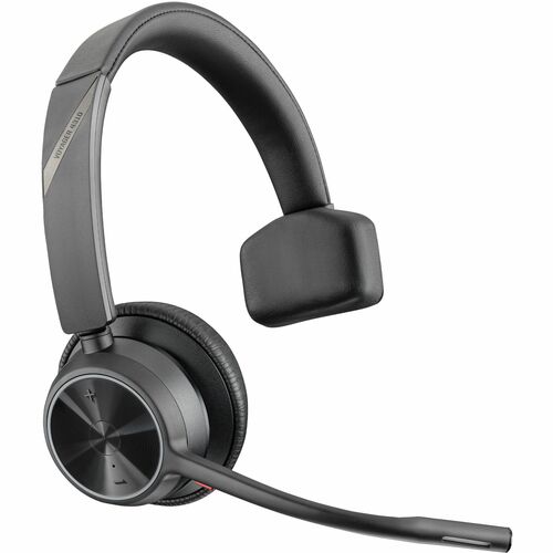 Poly Voyager 4300 UC 4310 Wired/Wireless Over-the-head Mono Headset - Black - Microsoft Teams Certification - Monaural - E