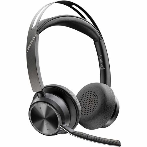 Poly Voyager Focus 2 Wired/Wireless On-ear Stereo Headset - Microsoft Teams Certification - Google Assistant, Siri - Binau
