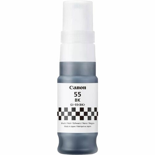 Canon GI-55BK Original Standard Yield Inkjet Ink Cartridge - Return Program - Pigment Black Pack - 70 mL Black - 3000 Pages
