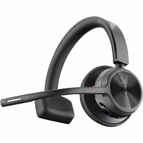 Poly Voyager 4300 UC 4310 Wired/Wireless Over-the-head, On-ear Mono Headset - Black - Microsoft Teams Certification - Siri