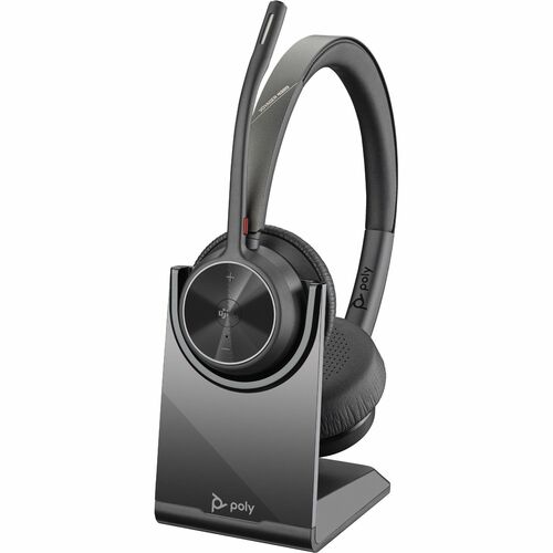 Poly Voyager 4300 UC 4320-M Wired/Wireless On-ear, Over-the-head Stereo Headset - Black - Microsoft Teams Certification - 