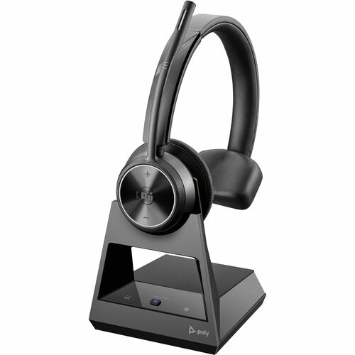 Poly Savi 7300 Office 7310 Wireless Over-the-head, Helmet Mono Headset - Black - Monaural - Supra-aural - 18000 cm - DECT 