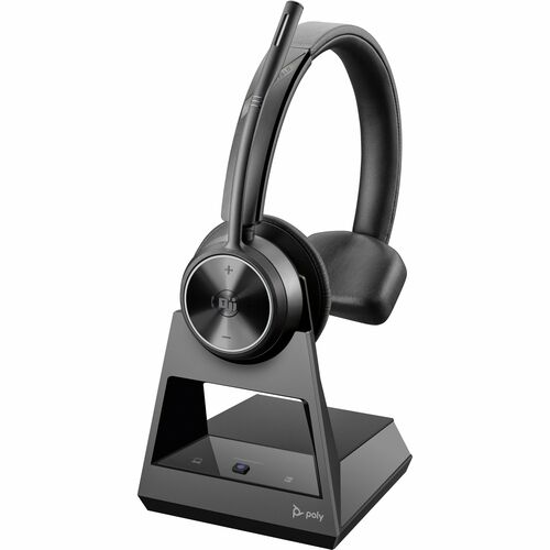 Poly Savi 7300 Office 7310 Wireless Helmet Mono Headset - Black - Microsoft Teams Certification - Monaural - Supra-aural -