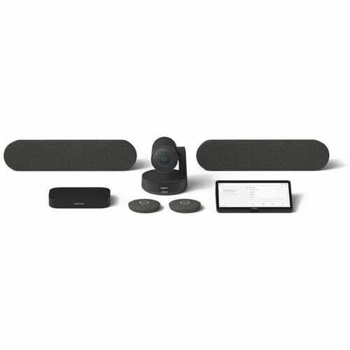 Logitech Large Room Solution with Tap and Rally Plus for Google Meet - Large Room Size Supported