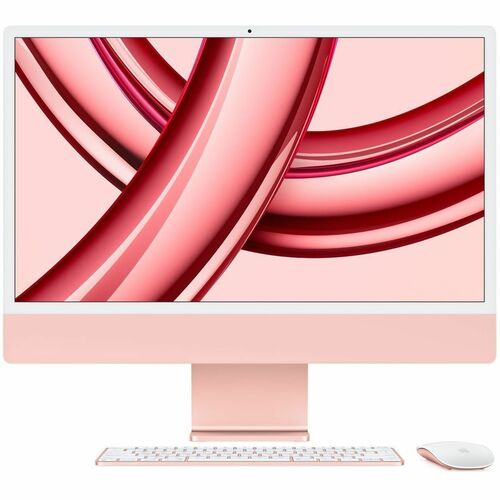 iMac 24in Retina 4.5K - Pink - M3 (8-core CPU / 10-core GPU) - 8GB unified memory - 256GB SSD - Magic Mouse - Magic Keyboa