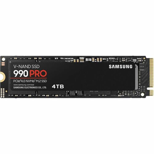 Samsung 990 PRO 4 TB Solid State Drive - M.2 2280 Internal - PCI Express NVMe (PCI Express NVMe 4.0 x4) - Black - Notebook