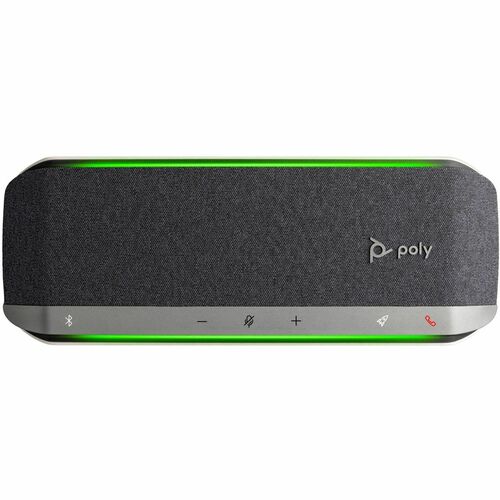 Poly Sync 40 Wired/Wireless Bluetooth Speakerphone - Silver - 3 Microphone(s) - 50 mm Speaker(s)