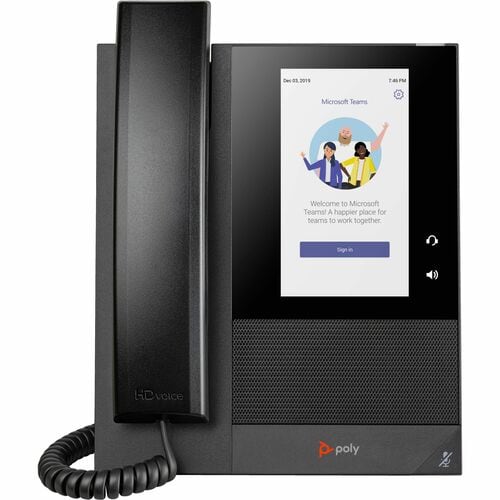 Poly CCX 400 IP Phone - Corded - Corded - Desktop, Wall Mountable - Black - 24 x Total Line - VoIP - 12.7 cm (5") LCD - 2 