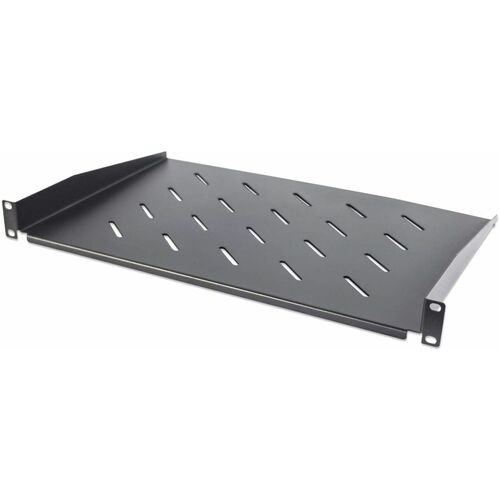 Intellinet 714884 1U Rack-mountable Rack Shelf for LAN Switch, Patch Panel - 482.60 mm Rack Width - Jet Black - 25 kg Stat