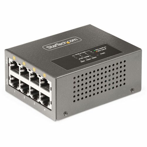 StarTech.com 4-Port Multi-Gigabit PoE++ Injector, 5/2.5/1G Ethernet (NBASE-T), PoE/PoE+/PoE++ (802.3af/802.3at/802.3bt), 1