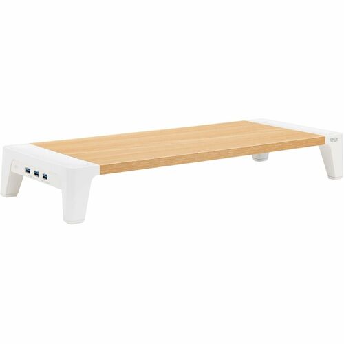 Eaton Tripp Lite Series Monitor Riser for Desk - Wood Top, USB-A Charge and Data Ports - 44 lb Load Capacity - 3.1" Height