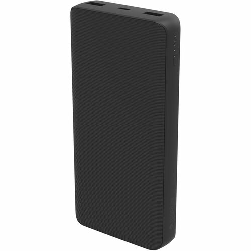 mophie Essential Power Bank - Black - For USB Type A Device, USB Type C Device, Smartphone - 20000 mAh - USB Type-C Connec