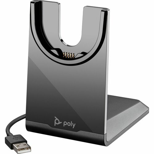 Poly Voyager Wired Cradle for Bluetooth Headset - Charging Capability - USB Type A - Black