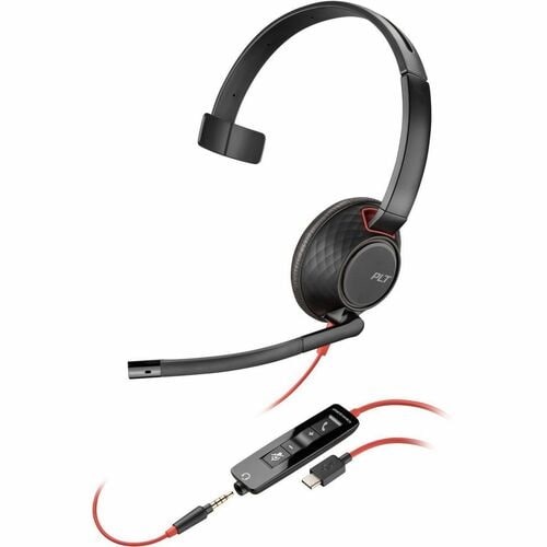 Blackwire 5210 Monaural USB-C Headset +3.5mm Plug +USB-C/A Adapter (Bulk)