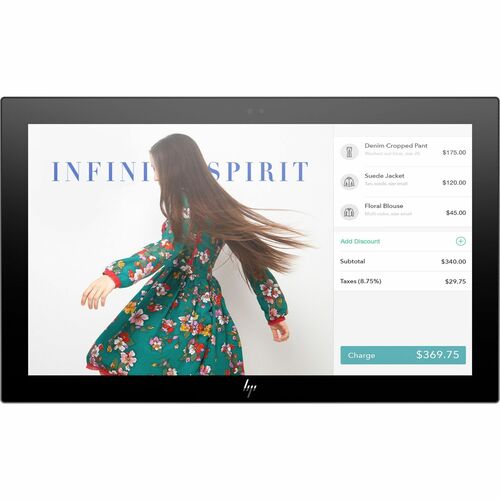 HP Engage 14 14" Class Webcam LED Touchscreen Monitor - 16:9 - 14" Viewable - Projected Capacitive - 1920 x 1080 - Full HD