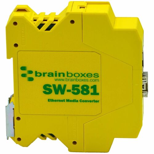 Brainboxes SW-581 Transceiver/Media Converter - 1 x Network (RJ-45) - Gigabit Ethernet - 1000Base-X - 1000 Mbit/s - 1 x Ex