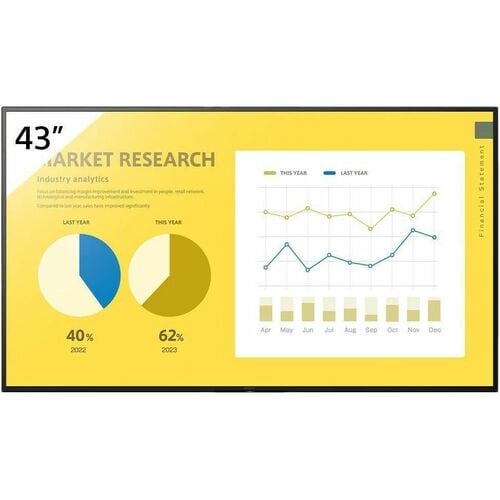 Sony Professional FW-43EZ20L 1092.20 mm LCD Digital Signage Display - 16 Hours/ 7 Days Operation - In-plane Switching (IPS