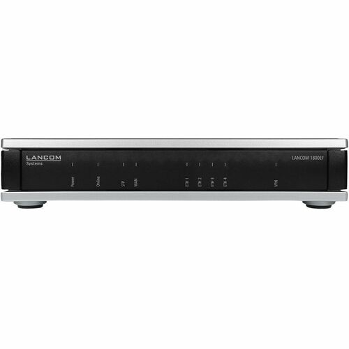 Lancom 1800EF Router - 5 Ports - 4 RJ-45 Port(s) - 1 WAN Port(s) - Management Port - 1 SFP (mini-GBIC) Slots - Gigabit Eth