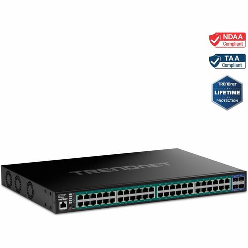 Switch Ethernet TRENDnet Web Smart TPE-3524S 48 Porte Gestibile - Gigabit Ethernet, 10 Gigabit Ethernet - 1000Base-T, 10GB