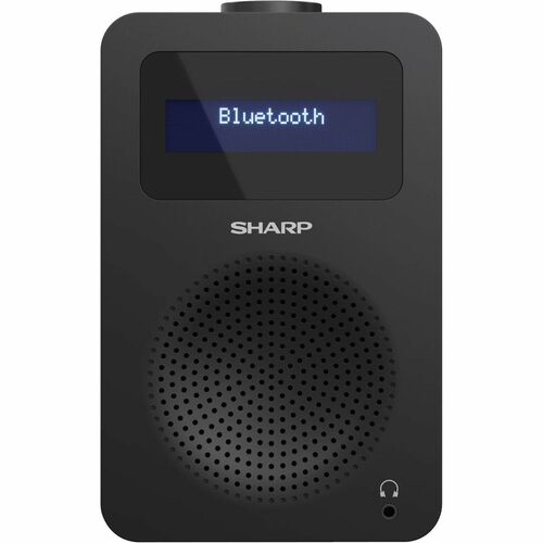Sharp Tuner - Mitternacht, Schwarz - 20 x FM, 20 x DAB, 20 x DAB+ - LCD Display - Kabellos - Bluetooth - Kopfhörer