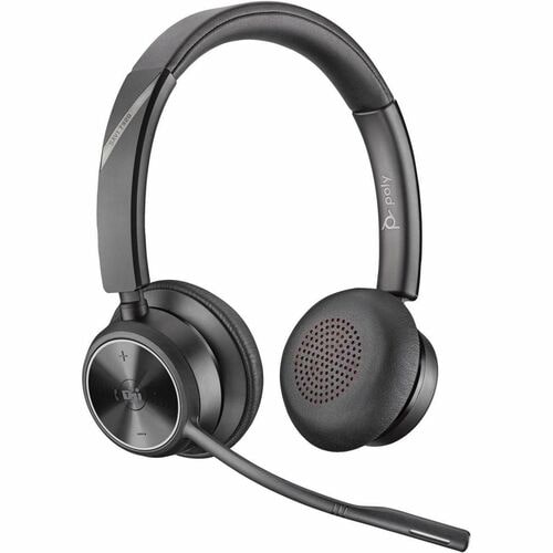 Poly Savi 7300 Office 7320-M Kabellos Kopfbügel Stereo Headset - Schwarz - Microsoft-Teams-Zertifizierung - Binaural - Ohr