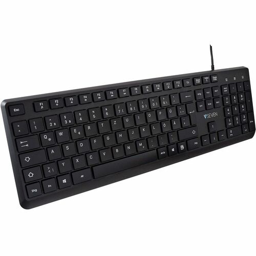 V7 KU350FR Tastatur - Full-size - Kabel Konnektivität - USB Schnittstelle - Französisch - Schwarz