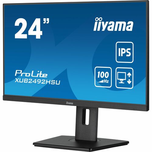 iiyama ProLite XUB2492HSU-B6 24 Zoll Class Full HD LED-Monitor - 16:9 Format - Mattschwarz - 60,5 cm (23,8 Zoll) Viewable 