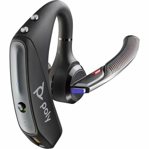 Poly Voyager 5200 Wireless Helmet, Over-the-ear, Earbud Mono Earset - Black - Monaural - In-ear - 3000 cm - Bluetooth - 32