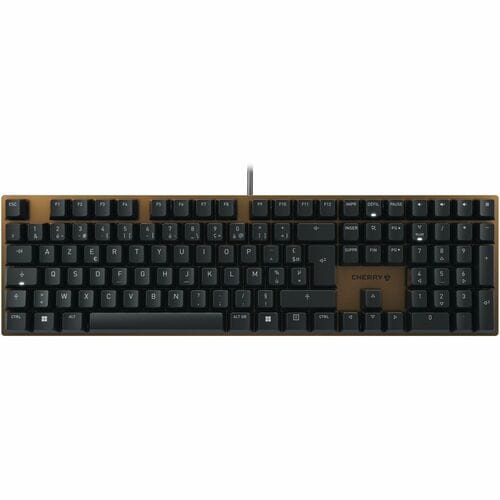 Clavier CHERRY KC 200 MX - Câble Connectivité - USB 2.0 Type A Interface - Français - Noir, Bronze - Mécanique/MX Pavé Num
