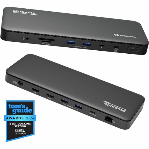 Plugable Thunderbolt 4 Dock with 100W Charging, Thunderbolt Certified - Laptop Docking Station Dual Monitor Single 8K or D