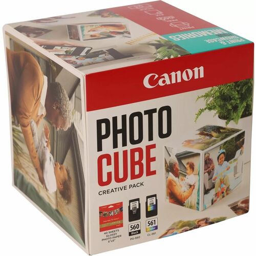 Canon ChromaLife100 PG-560 + CL-561 Original Standard Yield Inkjet Ink Cartridge/Paper Kit - Multi-pack - Black, Cyan, Mag