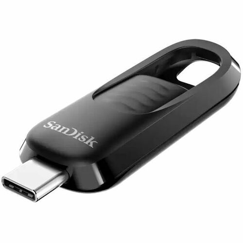 SanDisk Ultra Slider SDCZ480-064G-G46 64 GB USB 3.2 (Gen 1) Type C Flash Drive - 128-bit AES - 300 MB/s Read Speed
