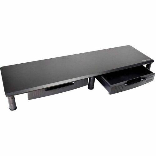 Eaton Tripp Lite Series Extra-Wide Dual-Monitor Riser with Storage Drawers, 39 x 11 in., Black, TAA - 39.68 lb Load Capaci